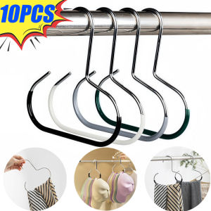 10PCS Multi-Function Ring Hat Tie Clothes Hanger Stainless Steel Cabinet Storage Hanging T-Shirt Jacket Wardrobe Hanger Home Organizer Accessories