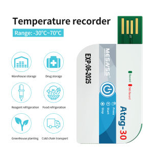 High-precision disposable temperature recorder 180-day PDF report Cold chain disposable temperature recorder
