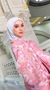 (FREE SAJADAH) - Mukena Mini Parasut Korea Travel Lasercut Motif Lilian