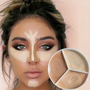 Bảng Phấn Che Khuyết Điểm 3 Màu Dưỡng Ẩm Chống Thấm Nước Che Phủ Quầng Thâm & Vết Thâm Làm Đều Màu Da Phù Hợp Với Mọi Loại Da