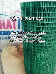 Khổ cao 50cm x dài 1m lưới bọc nhựa xanh dùng để làm chuồng hoặc lồng avi...