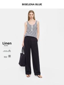 BEIQIANI | Casual Linen Loose Knit Tank Top