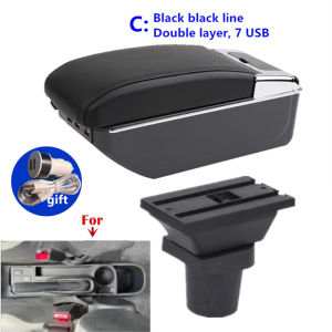 Car Armrest Box For Toyota Yaris 3 Armrest Box For Toyota Hybrid Yaris Vitz Central Storage Box USB Retrofit Car Accessories