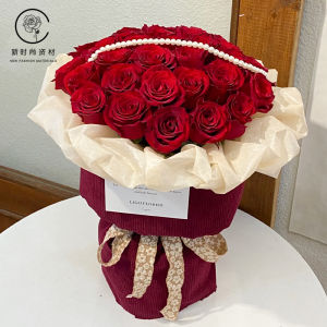 Valentines Day Corduroy Fabric Packaging Papers Hardened Vintage Stripe Velvet Band Flowers Bouquet Handmade Packaging Materials