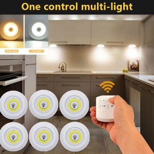 LED Under Cabinet Light with Remote Control Battery Operated LED Closets Lights Wardrobe Bedroom lighting Dimmable Night Light