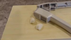Garlic Press 2-in-1 Mincer Crusher and Slicer with Peeler & Brush –Rustproof Dishwasher Safe Ergonomic Handle