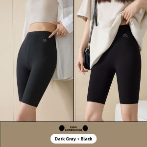 miiow | Safety Modal Thin Extended Sport Cycling Shorts Women Summer High Waist Five-Quarter Length Invisible Running Pants