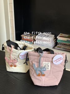 Elegant Stitching Artisanal Bucket Bag Crossbody Handbag Versatile Casual Cotton Tote for Men And Women