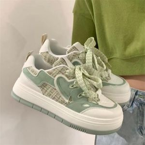 Ielgy Giày trắng Nữ phong cách mới Giày thanh thiếu niên đa năng