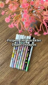 Pulpen Gel Karakter Dapat Dihapus 0.5mm / Pena Alat Tulis Sekolah Kantor Bullet Tip ink Erasable Pen Ballpoint Perlengkapan Menulis Anak Bolpen Jel Ajaib Motif Unik Lucu Pelajar Kantoran Balpoin Alat Tulis Kado Hadiah - GP Mall
