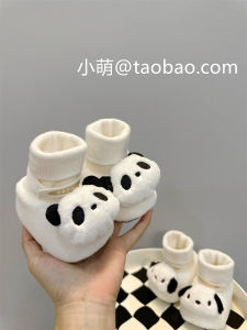 Thickened Baby Shoes for Walking Anti-Slip Soft Bottom Cotton Socks for Infants And Toddlers Age 3-6-12 Months Winter Kids Shoes