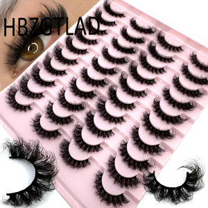 20 Pairs 3D/5D/8D Voluminous Fluffy Wispy Dramatic False Eyelashes Natural Glamorous Look Reusable & Comfortable Thick eyelashes