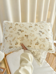 ANYOUBI | Lace Cotton Buckwheat Pillow for Infants
