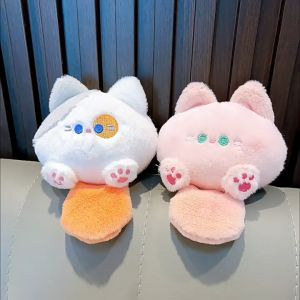 Blush squeak plush cat keychain doll loket cute backpack hanging