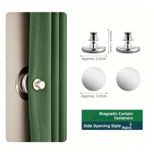 Qianbaihui | Magnetic Self Adhesive Curtain Clip Leak Proof Removable Nail Free Fastener