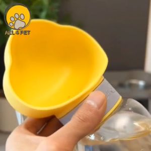 350ml ที่ให้น้ำสัตว์เลี้ยงแบบพกพา ขวดน้ำสุนัข มีที่ให้น้ำ มีที่เก็บอาหาร พกพาง่าย หมุนเก็บเก็บน้ำได้ จ่ายปลายทาง