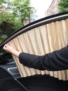 4Pcs/Set Universal Car Sunshade Magnetic Side Window Curtain Retractable Sunscreen Heat Insulation Shade Window Cover for Car Accessories (car accessories)