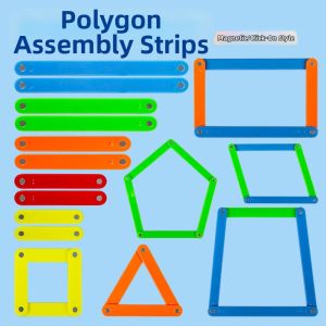 OUKUMAN | Magnetic Building Strips Teaching Aids Geometry