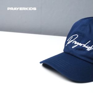Prayerkids Topi Typograph Baseball Cap Navy Pria Wanita