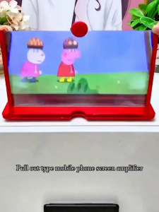 12 Inch Phone Screen Magnifier 3D HD Mobile Phone Screen Amplifier Foldable Portable Video Enlarger
