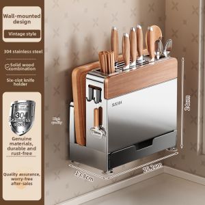 DOOPO | Multifunctional Knife and Chopstick Storage Shelf 304 Stainless Steel