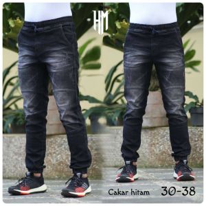 Celana Jogger Jeans Pria Panjang Size 30-38 Stretch Denim Slimfit Skinny