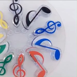 Book Paper Sheet Clips Steel Spring Score Mini Folder Clips Decorative Musical Notation Clip
