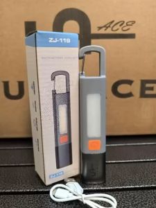 Ultra-Bright LED Flashlight-Rechargeable& with Hook & ZoomCOB Side Light for HikingCamping Outdoor
