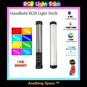 RGB Handheld Stick LED Lighting 2700-7500K Magnet Photography Handheld Light Stick Tube Stick Lamp For Video Vlog Fill Light