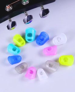 Guitar Fingertip Protectors 6 PCS Silicone Finger Guards for Ukulele Guitar 5 sizes 吉他硅胶指套 手指套
