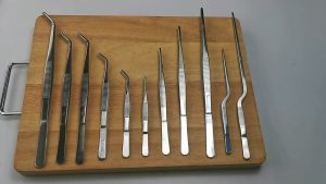 TPX Pinset Lurus Tongs Tweezer Clip 25 cm - TP-56 - Silver