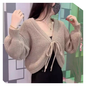 SM Korean Style Women Knitted Cardigan Loose Casual Sweater Coat for Women