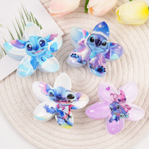 Disney Cartoon Lilo & Stitch Egg Flower Hair Claws Hair Clip Fun Cartoon Pattern Party Birthday Wear Gifts Hair Accessories