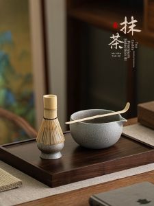 Complete Matcha Tool Set Celadon Tea Bowls Whisk Set