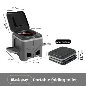 Folding Portable Camping Toilet Adult Compact Travel Toilet Odor-proof Outdoor Emergency Toilet for Camping Car Travel