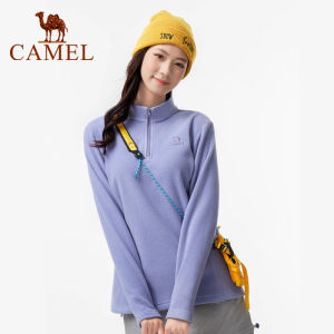 Cameljeans áo khoác Jacket Lông Cừu ngoài trời cổ đứng của phụ nữ chống gió sưởi ấm ấm chống tĩnh điện Lót Lông Cừu địa cực áo khoác Jacket Lông Cừu