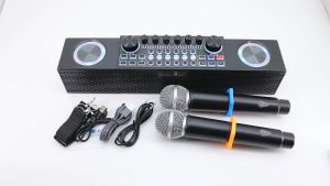 SY6 Soundcard Speaker Dilengkapi Bluetooth & Wireless Plus 2 Mic Karaoke