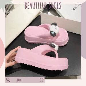 รองเท้าแตะผู้หญิงหูหนีบพื้นนิ่มและหนา ยางแน่นๆ ใส่แล้วไม่ยุบไม่ยวบ ร้าน QDshop ให้บริการด้านหน้าติดน้องมานูนๆไป งานโคตรสวย