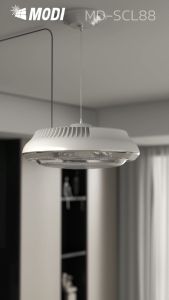 MODI โคมไฟติดเพดานโซล่าเซลล์ 100W200W300W เปิดได้3แสง สายยาว10M ระบบสว่างค้าง เปิดปิดอัตโนมัติ