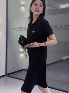 Elegant Slimming Spring Summer 2025 New Womens Dress Beautiful Fashionable Korean Style Short Sleeve Wrap Dress