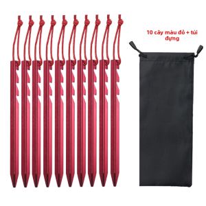 TUJUE | Chốt Đất Hình Tam Giác Chống Trượt Nhôm 18CM