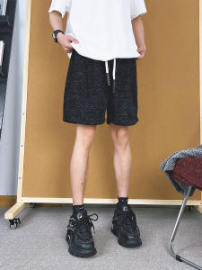 Quần Short Bóng Rổ Mùa Hè Màu Đen Lấp Lánh Cho Nam Quần Thể Thao Chạy Bộ Dài qua Đầu Gối Quần Thể Thao Mùa Hè