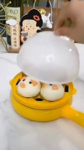 G-Wind 📢 ถูกที่สุด!!! กระทะไฟฟ้า ไข่ตุ๋น ทอดไข่ นึงไข่ ย่างเนือ แบบจิ๋ว เคลือบเทปลอน มีชั้นนึ่ง เหมะสำหรับหอพักและนักศึกษา กระทะอเนกประสงค์ พร้อมช่องต้มไข่หลายช่อง LK