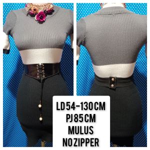 DRESS LENGAN PENDEK KNIT BODY GREY 156