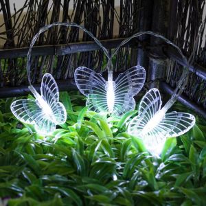 6M 40LEDS Colorful Butterfly String Lights For Holiday Fairy Lights Yard Garden Wedding Party Decoration Room Light Decor