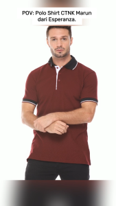 Kaos Kerah Polo Shirt Kerah Esperanza - CTNK Marun