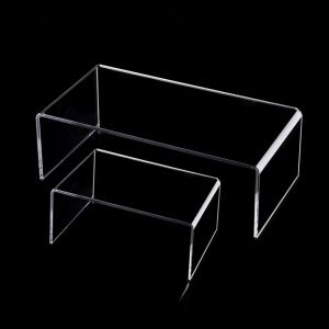 Acrylic Display Stand Desktop U-Shaped Organizer Cosmetic Jewelry Multi-layer Separator Transparent Figurine Showcase
