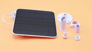 20W 5V Solar Panel IP65 Waterproof Solar Charging Panel for Outdoor Security Camera Micro USB & Type-C Port 9.8Ft Charging Cable
