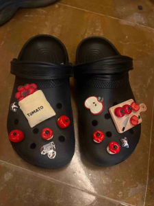 Removable 3D Apple Shoe Charms for Clogs Crocs Lab Accessories Detachable Shoe Buckles Fashion Footwear Decor