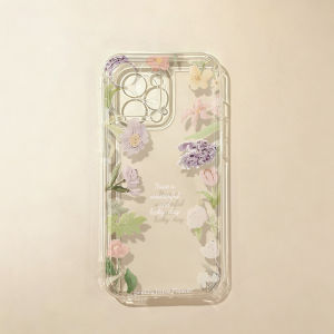 Flower Clear Case For iPhone 17 Pro Max Cases iPhone 11 15 12 13 14 16 Pro Max Air 16e X XR XS Max Soft Transparent Funda Cover